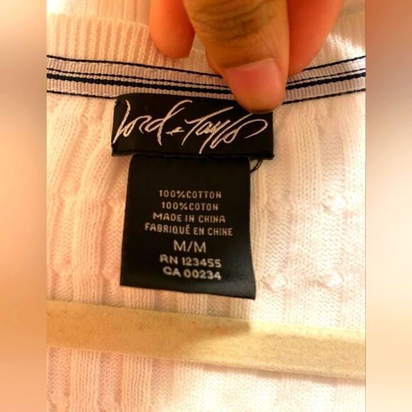 Lord & Taylor Cardigan Sweater, sz M, - Picture 3 of 3